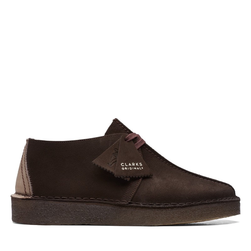 Clarks Originals Desert Trek Mens Dark Brown/Beige Suede 26155488