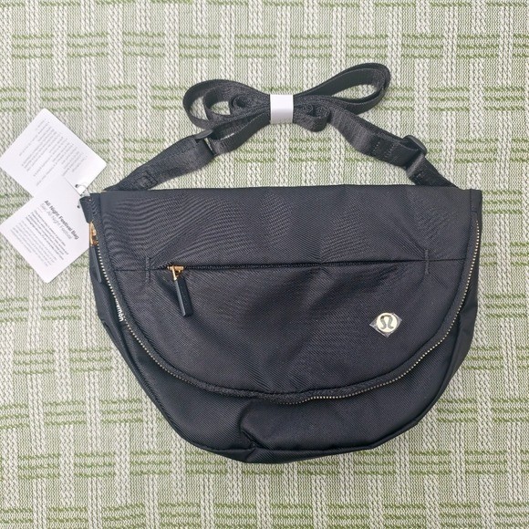 Lululemon All Night Festival Bag 5L – Black /Gold Hardware Crossbody Sling