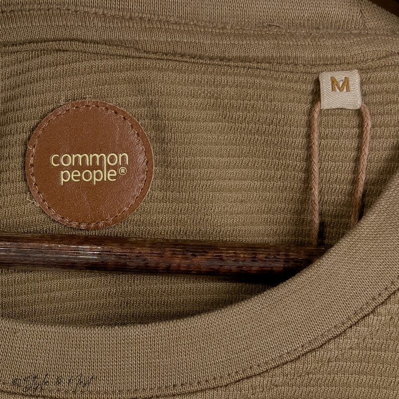 Common People Waffle Knit Tee Medium Coco Brown Cozy Ribbed gallery