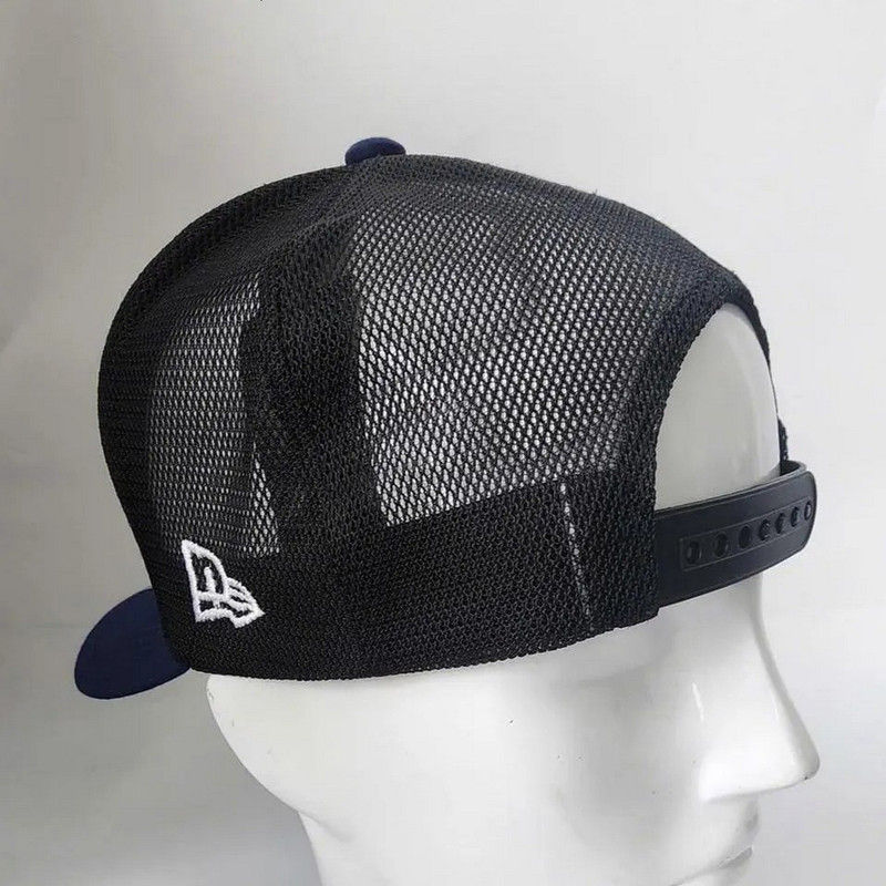 Nissan Logo Embroidered 9FORTY Trucker Hat Black Mesh Snapback Cap gallery