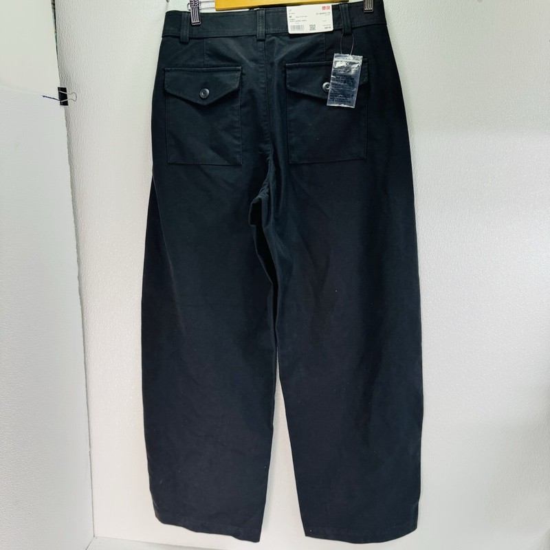 UNIQLO Jersey Barrel Leg Pants High Quality Materials Size M Waist 27-29″ Black