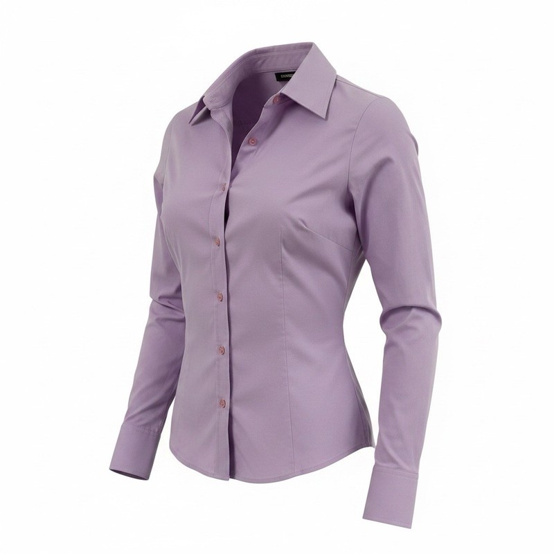 Express Stretch Button Down Shirt Women’s Size 8 Violet Long Sleeve – PRE-OWNED