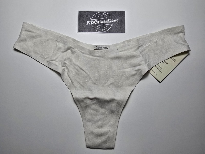 XS Calvin Klein Icon Modal Mesh Thong Panties Underwear Chalk White NWT