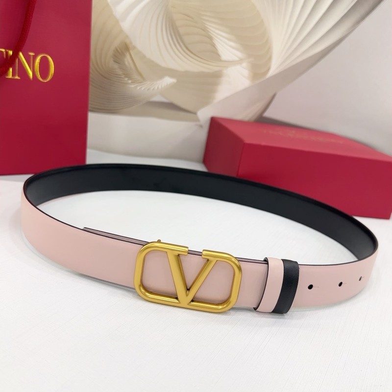 VALEN TINO Women’s belt with double-sided belt pink Black width 3cm Without box