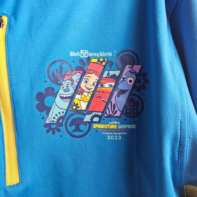 New RUN DISNEY Men's M Performance Trac Jacket Full Zip Hoodie $94.99 gallery