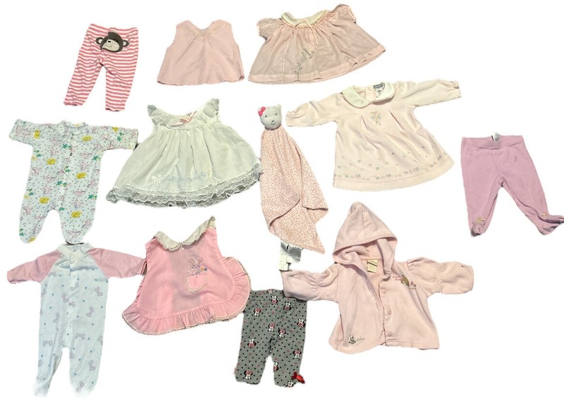 Vintage Baby Clothing Size 3 to 6 Months Spring Clothes Lot of 12 Pieces Read