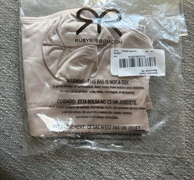 Ruby Ribbon Women’s Nursing Demiette Bra Size 32 gallery