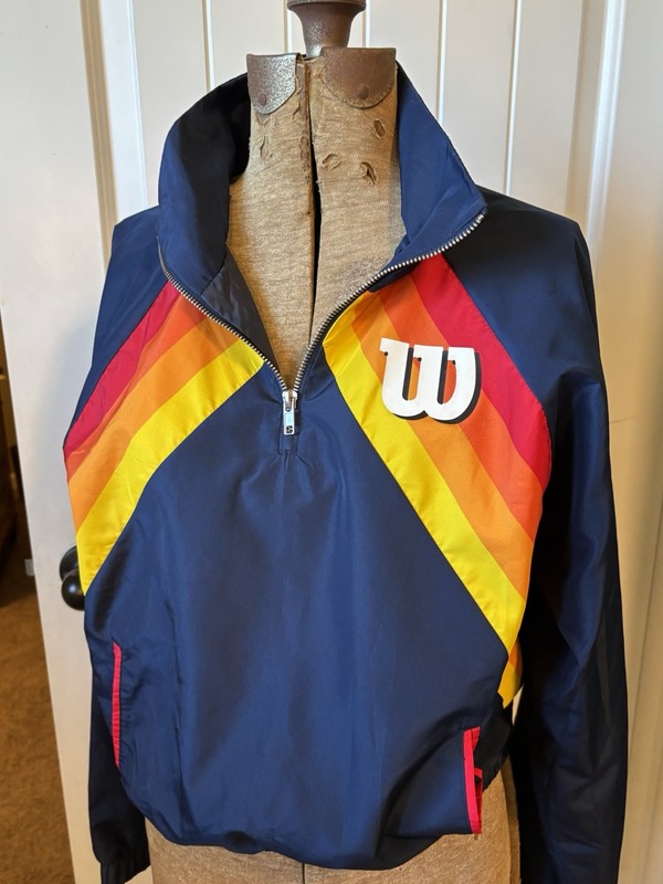Forever 21 x Wilson 1/4 Zip Women’s Windbreaker Pullover Small Blue Pickleball