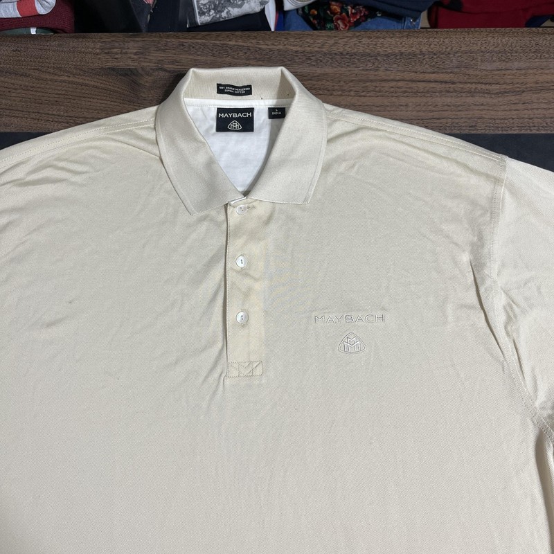 Maybach Polo Shirt Mercedes Vintage Double Mercerised Supima Cotton Logo Luxury gallery