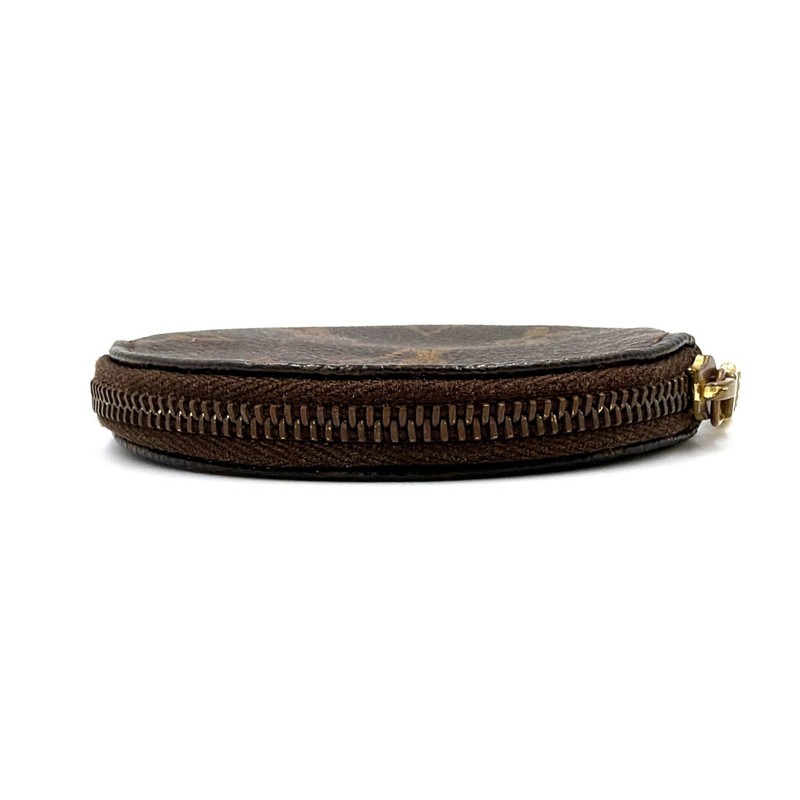 LOUIS VUITTON Porte Monnaie Rond Coin Purse Monogram Canvas Brown France Auth gallery