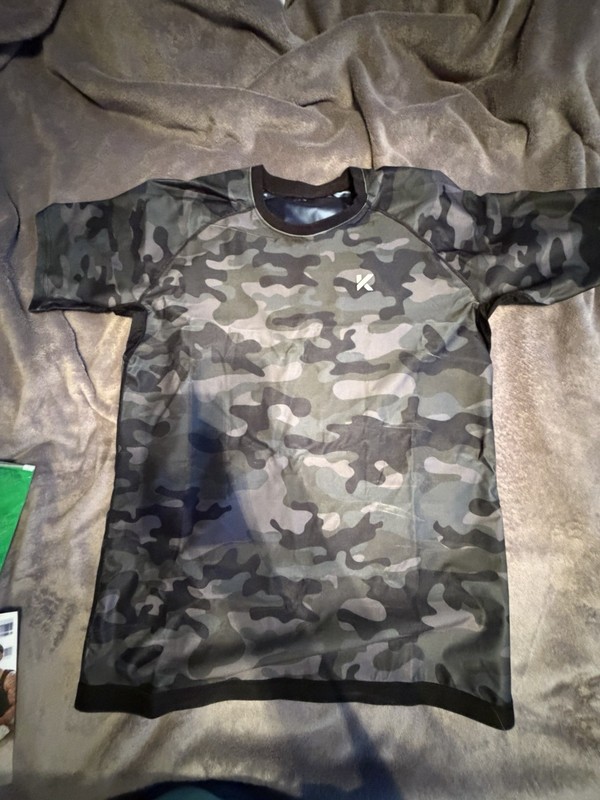Kewlioo Mens Sauna Shirt Camo Sweat Enhancing Polymer Compression Vest 3XL
