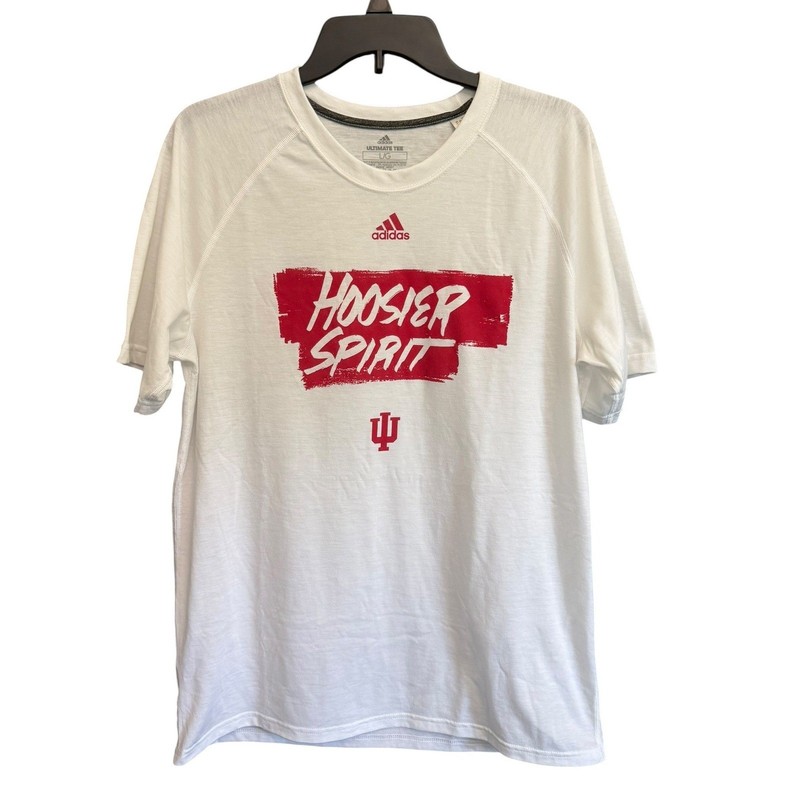 Adidas Indiana University Hoosiers Ultimate Tee White Red Shirt Mens Large gallery