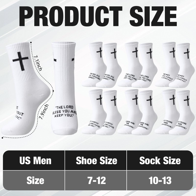 Christian Socks Cross Prayer For Men Birthday Gift Dad Husband Grandpa gallery