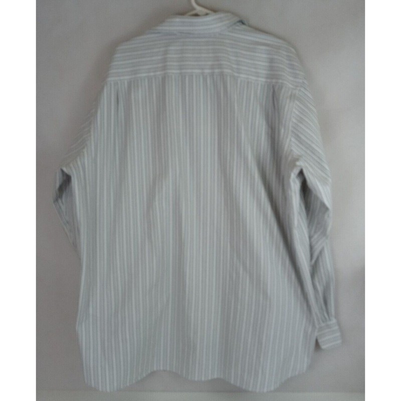 Eddie Bauer Wrinkle Restistant Classic Fit Men's Gray Stiped Shirt Size 2XL gallery