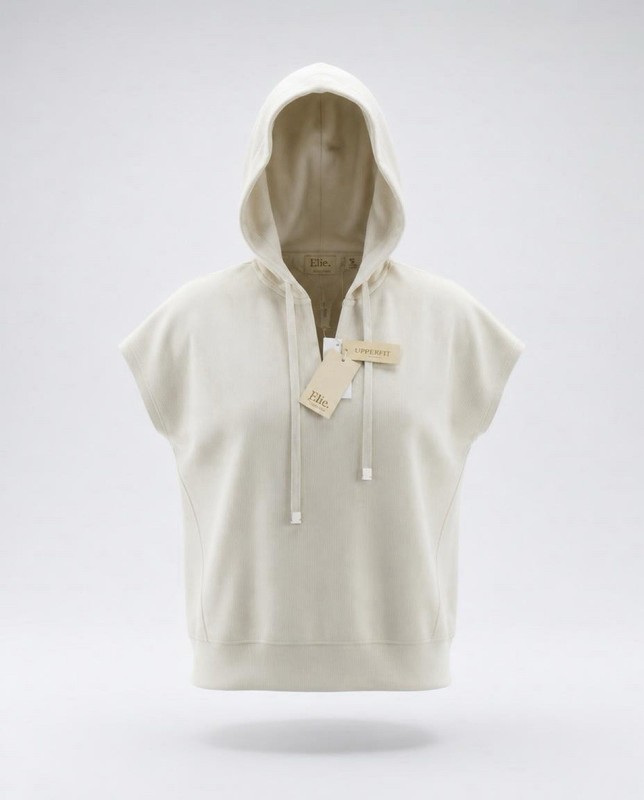 Elie Tahari Short Sleeve Hooded Top White Size S/P (0151) gallery