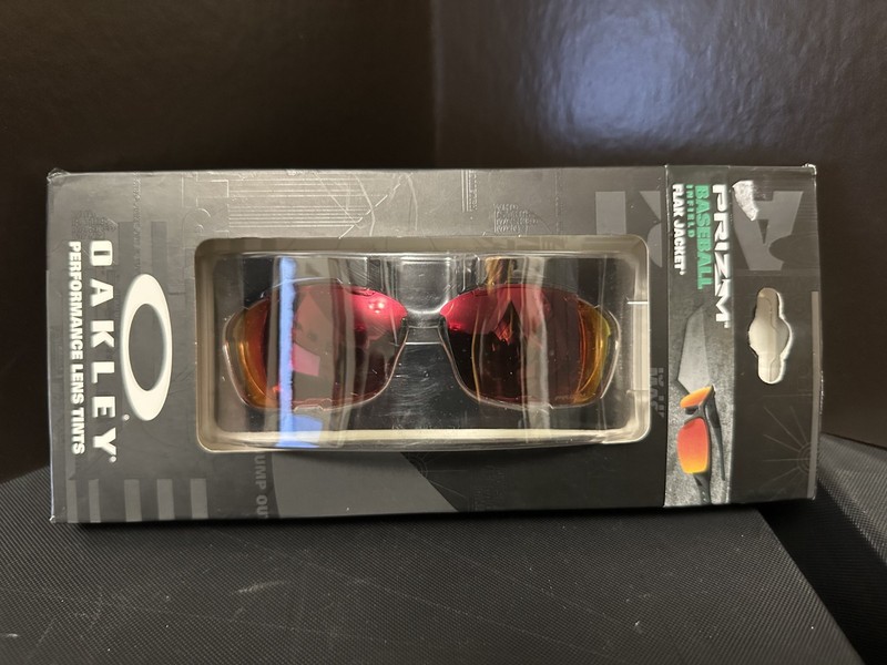 Oakley Flak Jacket Prizm Red Baseball Infield Replacement Lenses W Bag