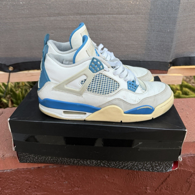 Jordan Air Jordan 4 Men’s Military Blue 2012 Sneakers White/Blue/Gray