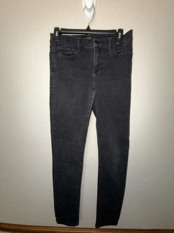 Lucky Brand Handcrafted Mid-Rise Skinny Jeans in Washed Black