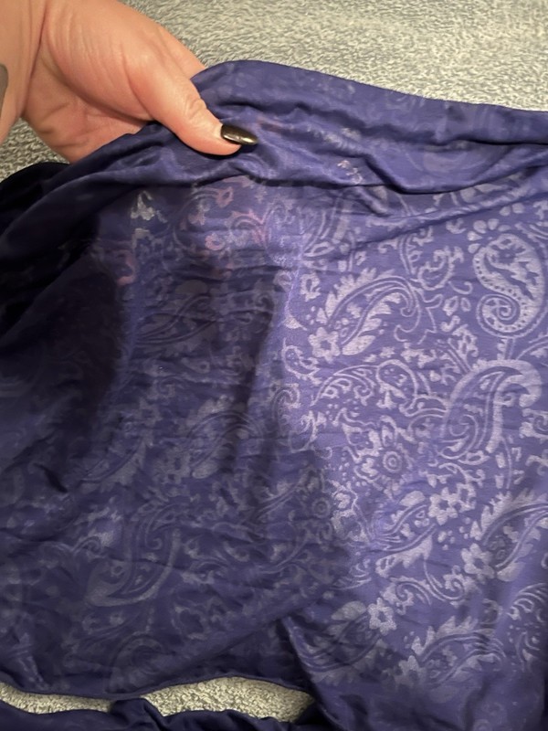 Cobalt Paisley Infinity Scarf Polyester Rayon Women's Hand Wash Only gallery