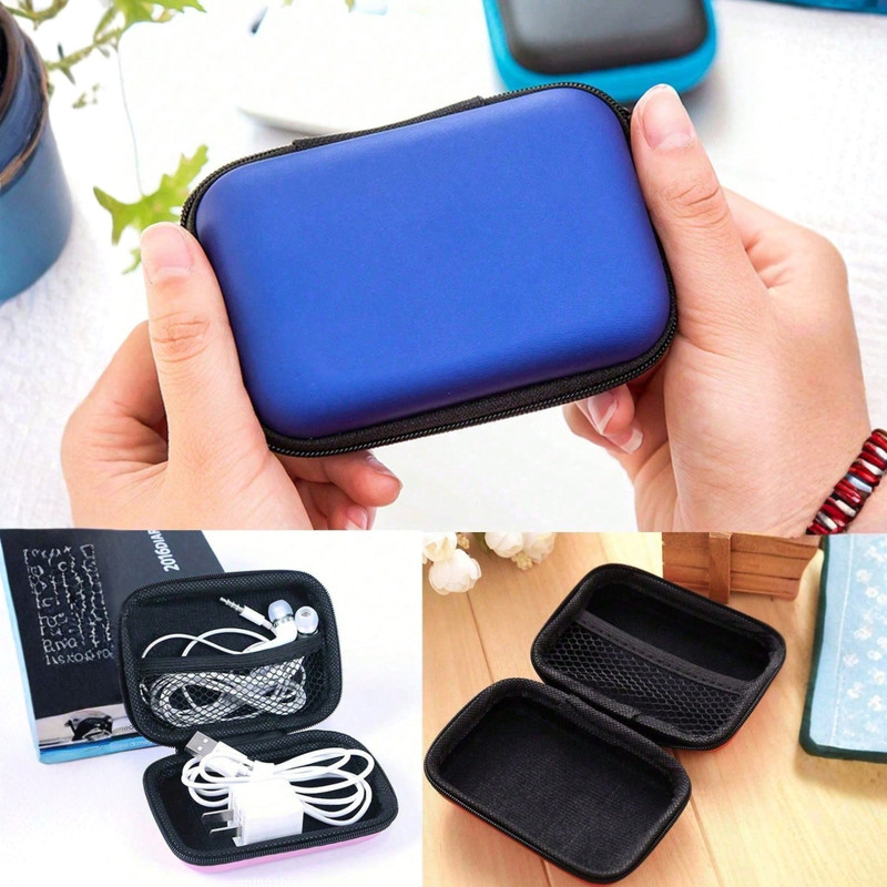 Headphone Bag Data Cable Storage Mini Coin Storage Bag Multi-uses Cosmetic Bag gallery