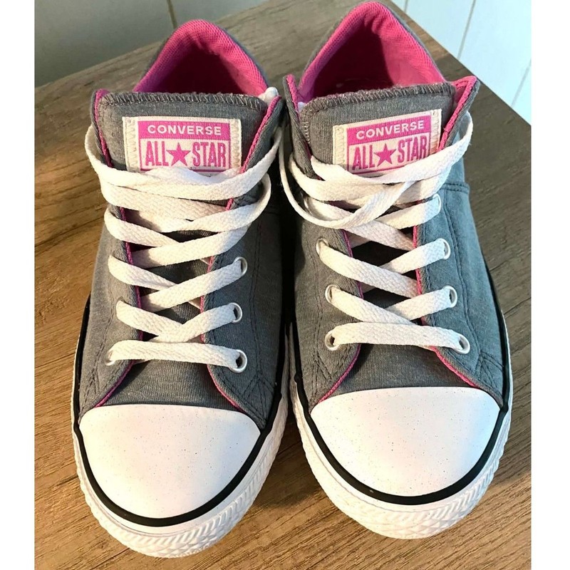 Converse All Star Gray Pink Low Top Sneakers Unisex Men’s 5 Women’s 7 EU 37.5