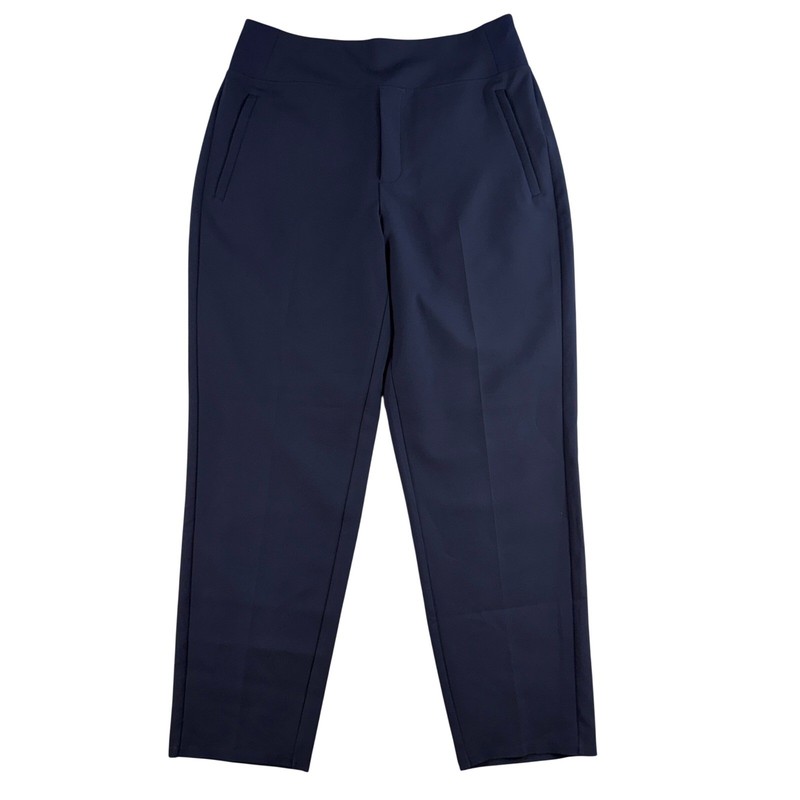 Athleta Size 10 Endless High Rise Pant Straight Leg Navy Blue PrimaStretch Work