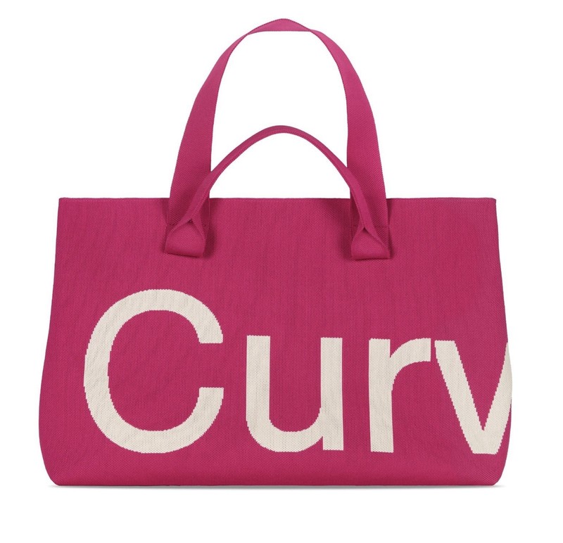 Curves By Sean Brown Tote Bag In Raspberry – New
