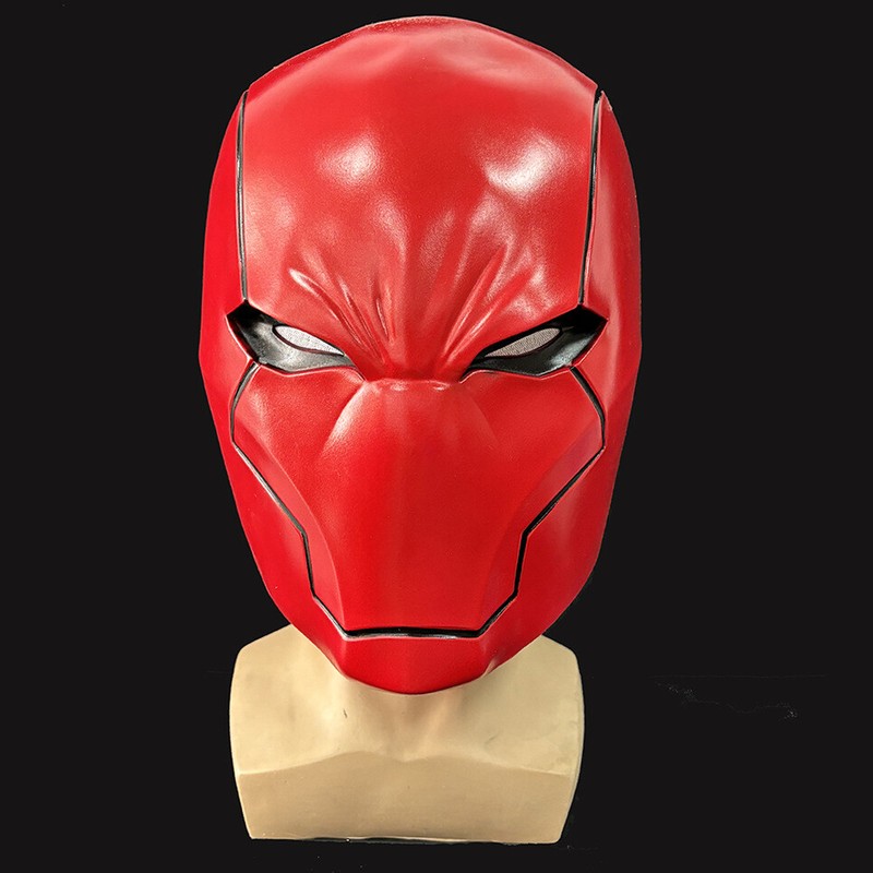 Cosplay Red Hood Jason Todd Helmet Full Head Superhero Halloween Mask Prop Latex gallery