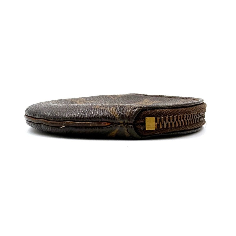 LOUIS VUITTON Porte Monnaie Rond Coin Purse Monogram Canvas Brown France Auth gallery