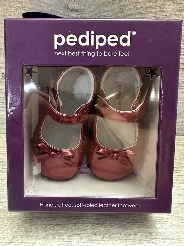 Pediped Grip-N-Go Isabella Red Girls Toddler Shoes 12-18 Months