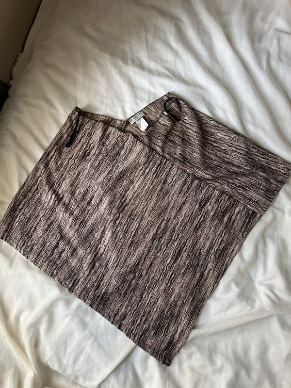 MKM Designs One Size Metallic Brown Neutral Poncho Y2K 2000s Vintage Western EUC