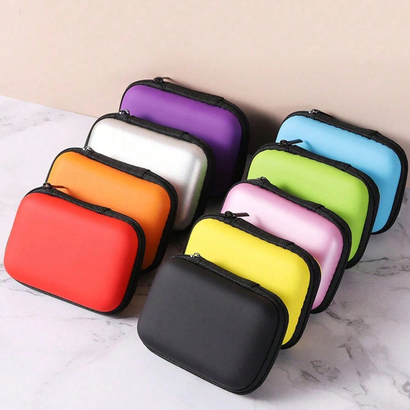 Headphone Bag Data Cable Storage Mini Coin Storage Bag Multi-uses Cosmetic Bag gallery