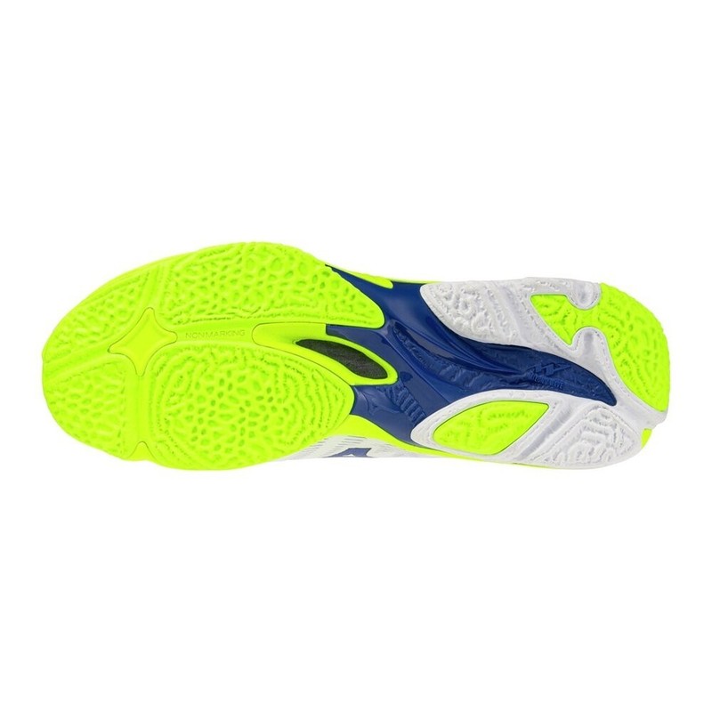 MIZUNO Volleyball Shoes WAVE LIGHTNING ELITE White/Blue/Yellow V1GA260039 NEW gallery