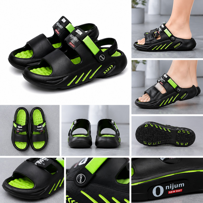 Men’s EVA Massage Sandals Arch Support Anti Slip Comfort Beach Outdoor Slides