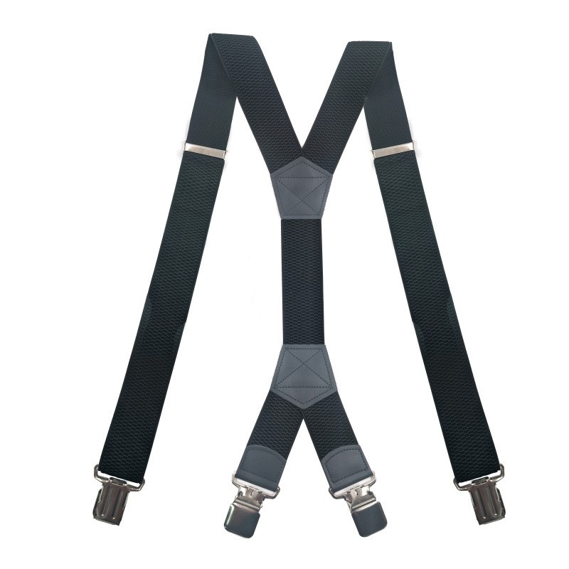 Men’s 4-clips Braces Trousers 3.8cm Adjustable Suspenders Formal Wear Y-shaped