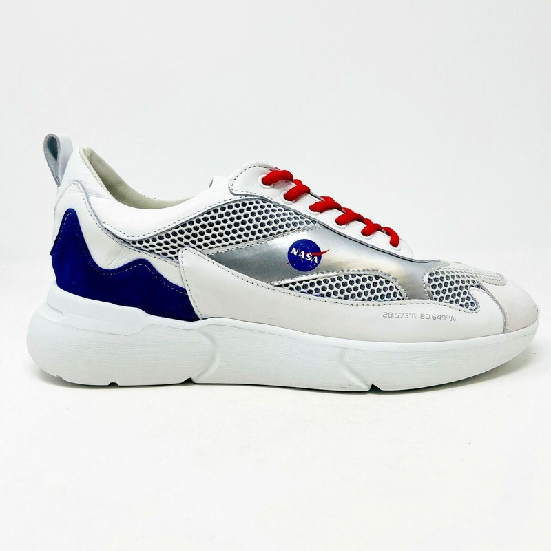 Mercer W3RD NASA Apollo 11 White Silver Blue Mens Size 10 ME0274183145