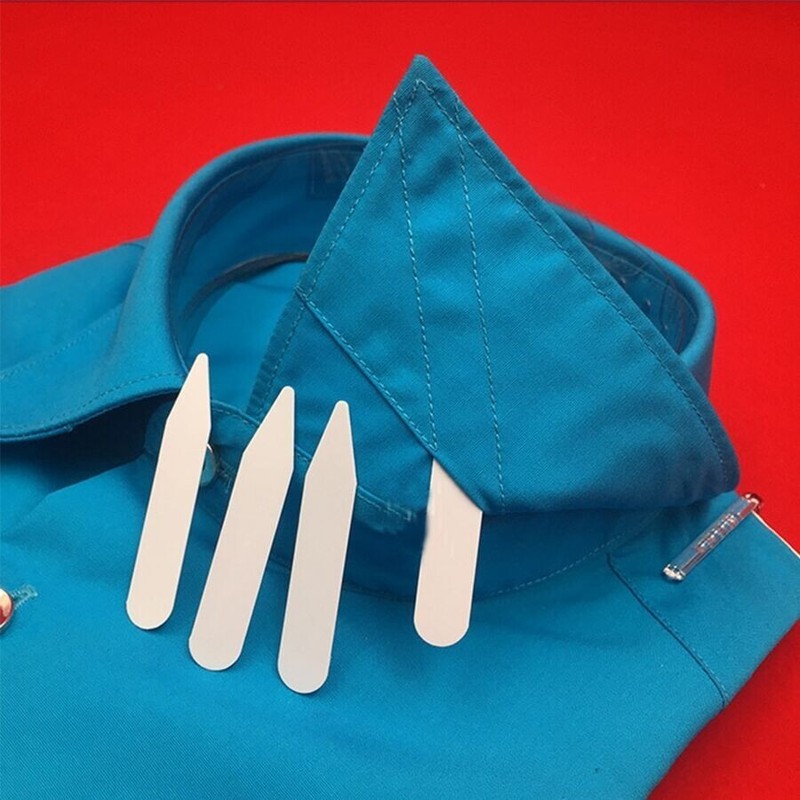 100pcs Plastic Collar Stays for Men – Shirt Collar Support Stiffeners Lifter gallery