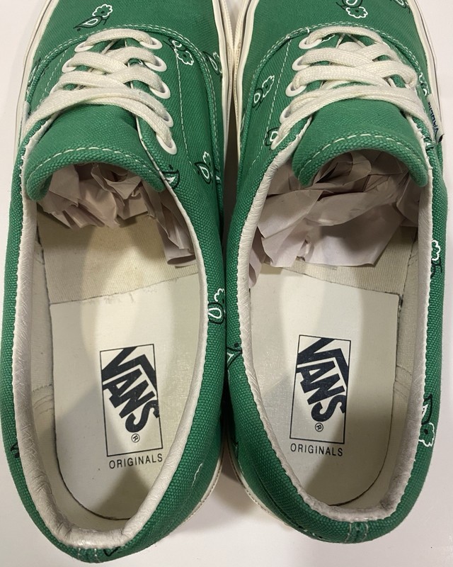 VANS M11 ORIGINALS ERA 95 DX California Edition Green Paisley Shoes EXCELLENT! gallery