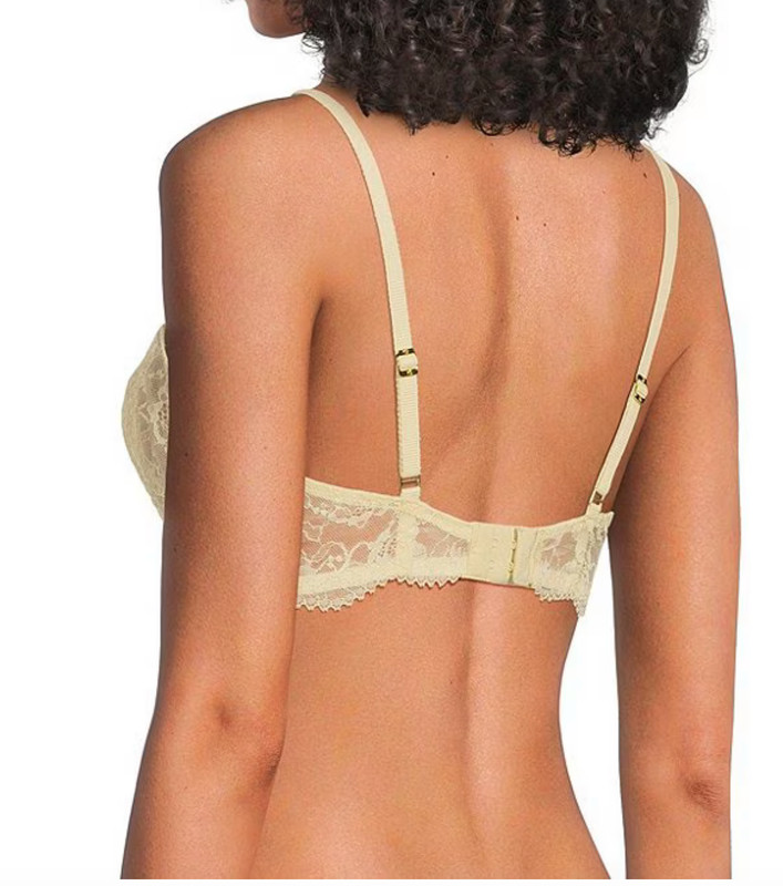 Lauren Ralph Lauren Women's Unlined Lace Full Coverage Bra Lemon Chiffon NWT gallery