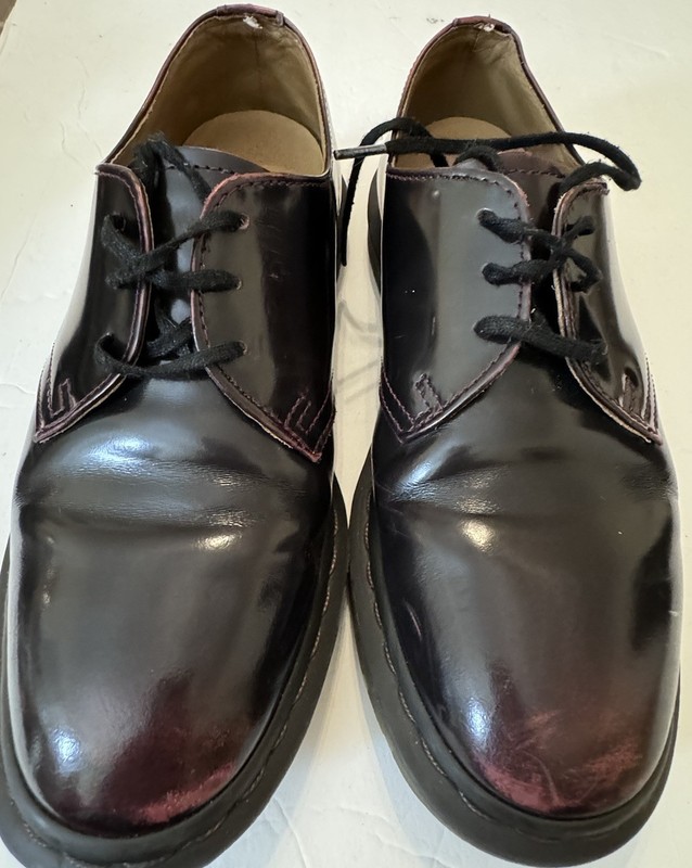 Dr Doc Martens Archie II Brown Polish Leather Oxford Shoes Mens US 7 UK 6 EU 39