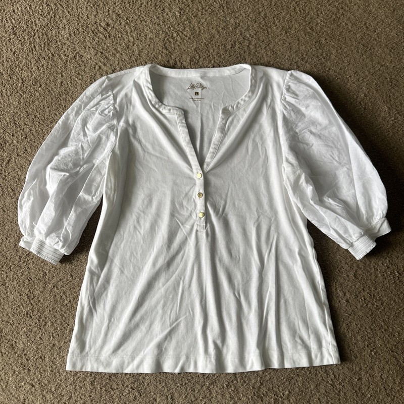 Women’s Lily Pulitzer Ronson Knit Top Size L White