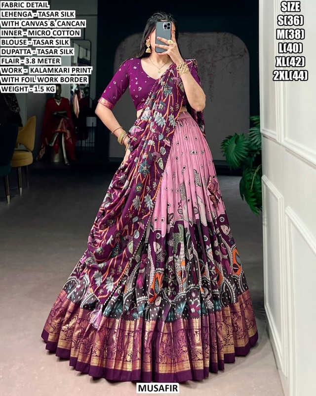 Beautiful Heavy Pure Silk Lehenga Choli Trending Bollywood Collection Most Sell gallery