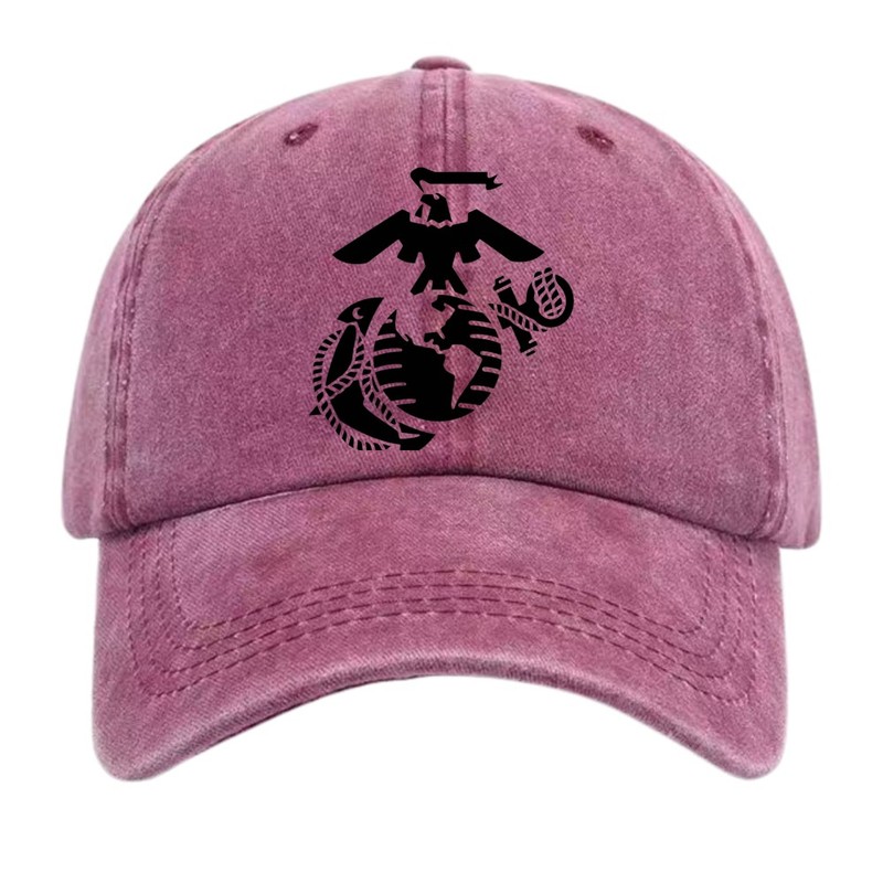 USMC Eagle Globe Anchor Washed Baseball Cap Adjustable Marine Corps Tribute Hat gallery