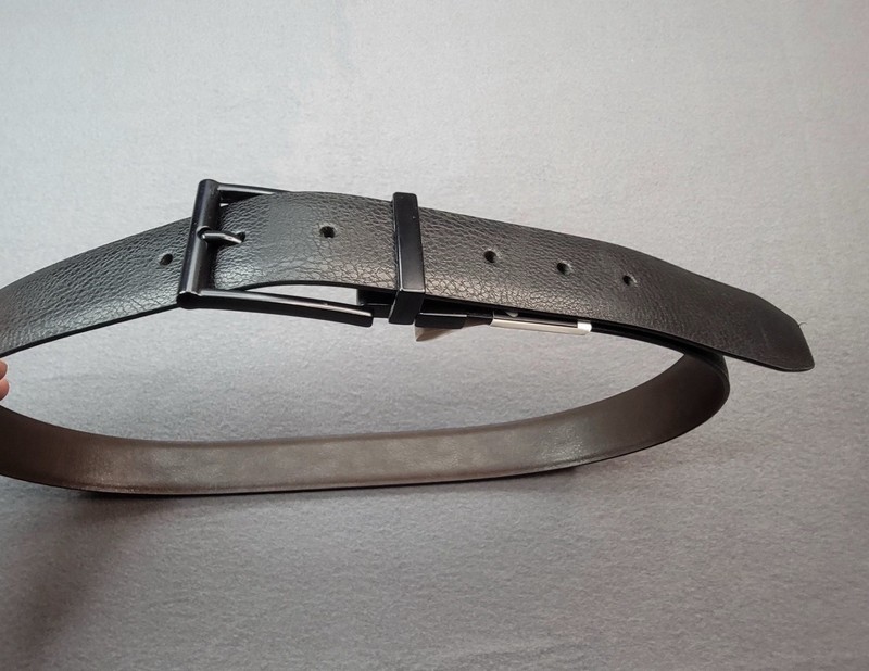 Nike Men’s Reversible Dress Belt Black/Brown M 1.5in Wide Logo Buckle