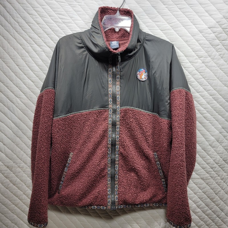 Buc-ee’s Fleece Full-Zip Jacket Bucees Logo Aztec Design Womens XL Minor Flaw