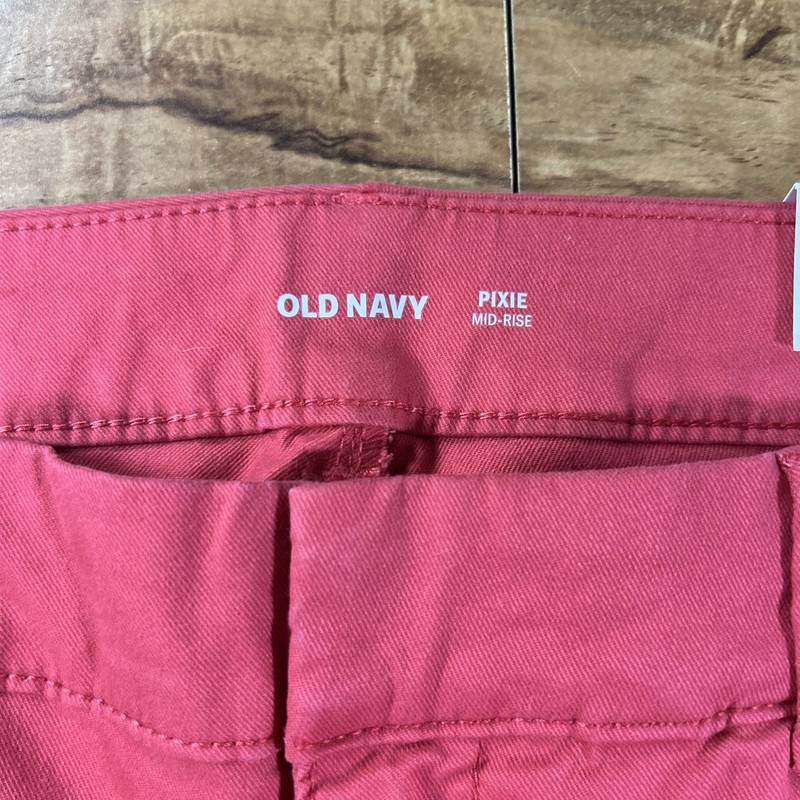 NWT Old Navy Pants Women’s 8 Pixie Mid Rise Ankle Chinos Pepper Rally Stretch gallery