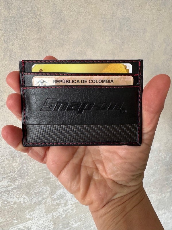 Snap-on Leather Slimline Wallet – RFID Blocking – Full Grain Leather gallery