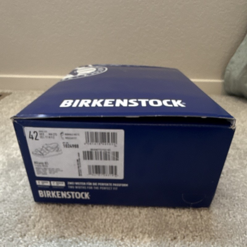 Birkenstock Milano Leather Slip-On Sandals Blue EU 42 US 11 R Width (9M and 11W)