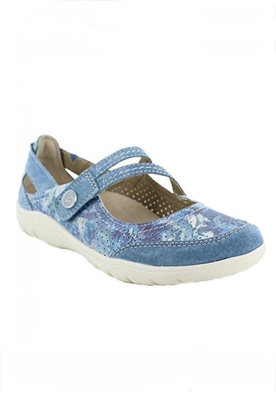 Women Earth Spirit Heels Blue Artificial Leather