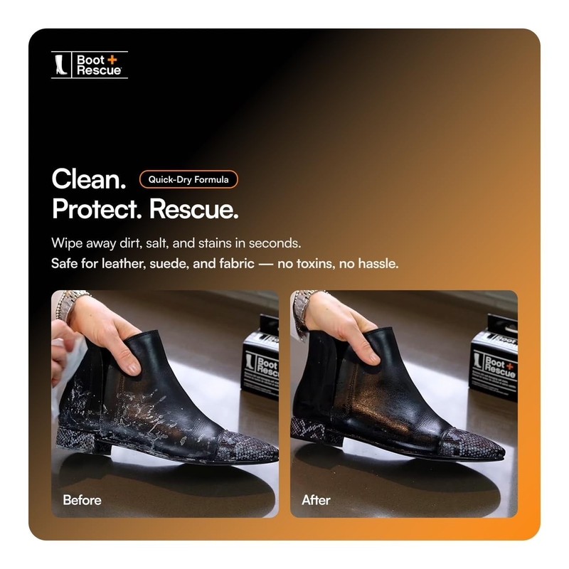 Boot Rescue Cleaning Wipes 15 Pack Leather Suede Dirt Salt Remover Re-sealable gallery